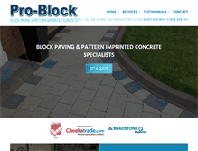 Tablet Screenshot of pro-block.co.uk